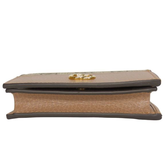 GUCCI Beige Leather GG Marmont Wallet - Picture 3 of 11